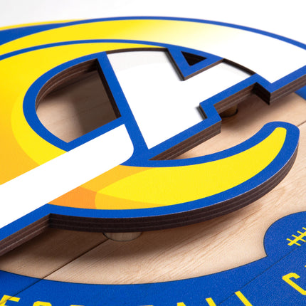 Los Angeles Rams 3DX Circle Backer Wall Art