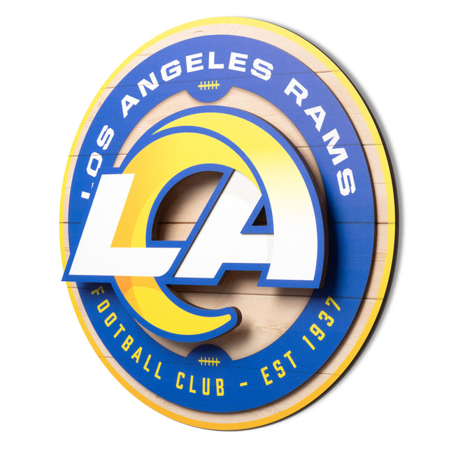 Los Angeles Rams 3DX Circle Backer Wall Art