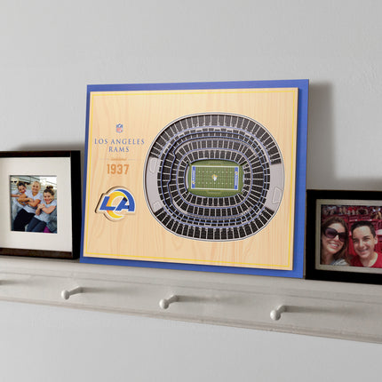 Los Angeles Rams 5-Layer 3D StadiumView Wall Art