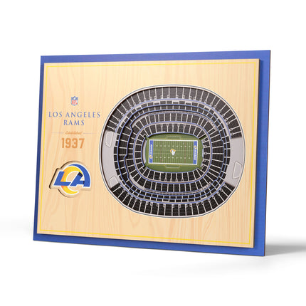 Los Angeles Rams 5-Layer 3D StadiumView Wall Art
