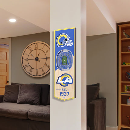 Los Angeles Rams 3D Stadium 6x19 Banners