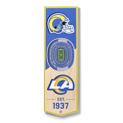 Los Angeles Rams 3D Stadium 6x19 Banners