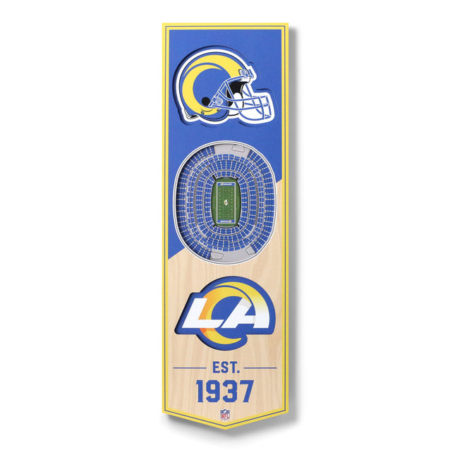 Los Angeles Rams 3D Stadium 6x19 Banners