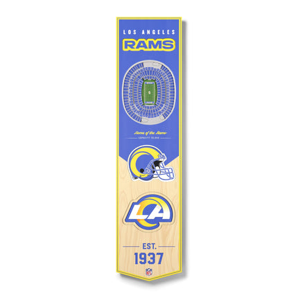Los Angeles Rams 8x32 3D Stadium Banner