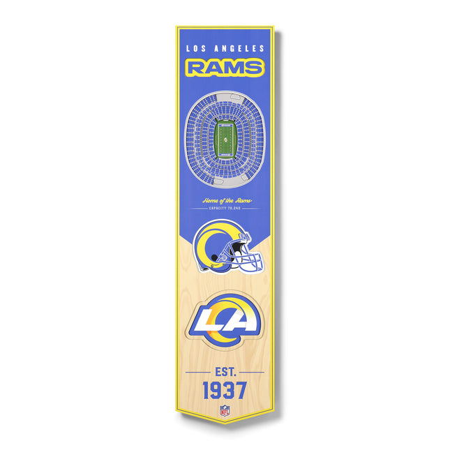 Los Angeles Rams 8x32 3D Stadium Banner