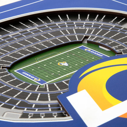 Los Angeles Rams 3D StadiumView Wall Art 12x12