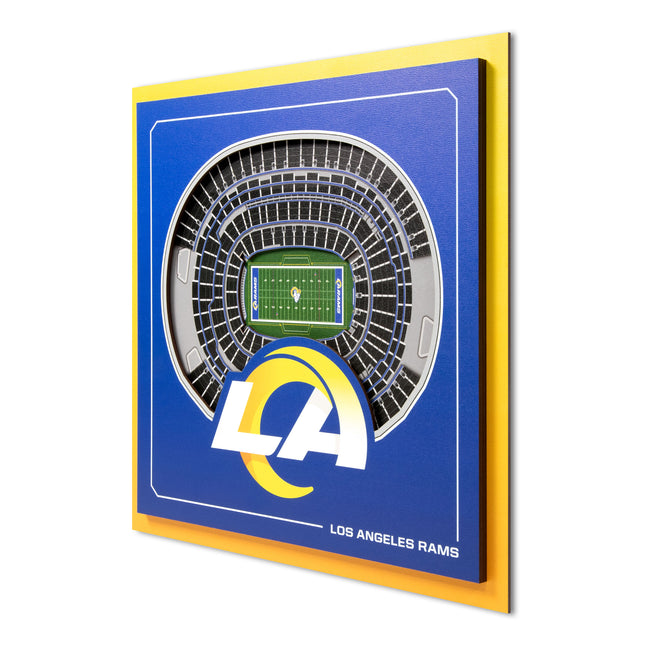 Los Angeles Rams 3D StadiumView Wall Art 12x12