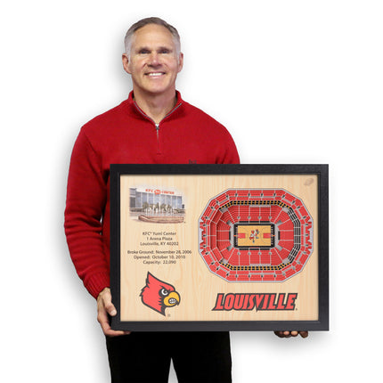 Louisville Cardinals 25-Layer StadiumViews 3D Wall Art
