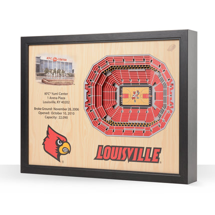 Louisville Cardinals 25-Layer StadiumViews 3D Wall Art