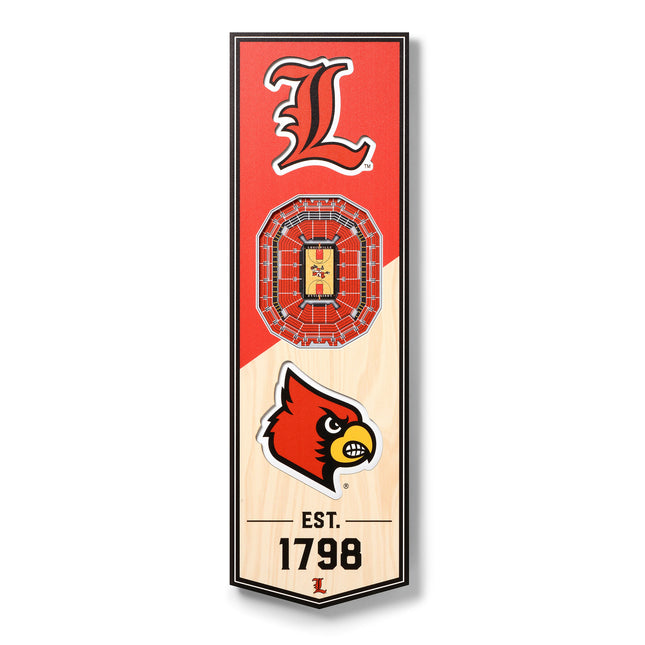 Louisville Cardinals 3D Stadium 6x19 Banners