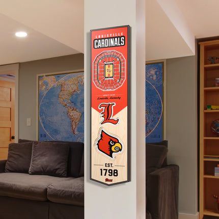 Louisville Cardinals 8x32 3D Stadium Banner