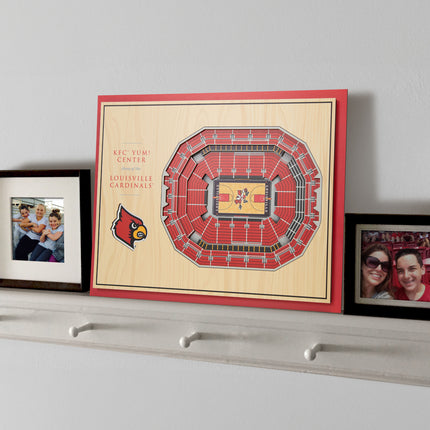 Louisville Cardinals 5-Layer 3D StadiumView Wall Art