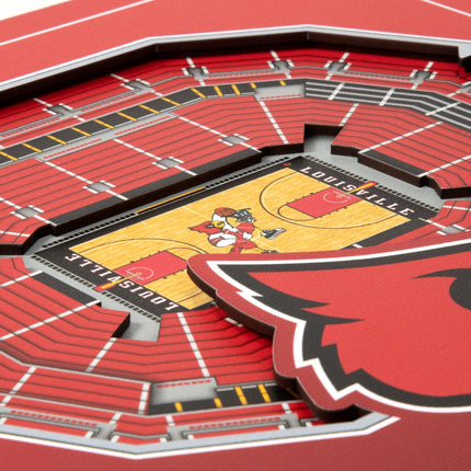 Louisville Cardinals 3D StadiumView Wall Art 12x12