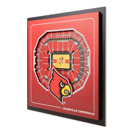 Louisville Cardinals 3D StadiumView Wall Art 12x12