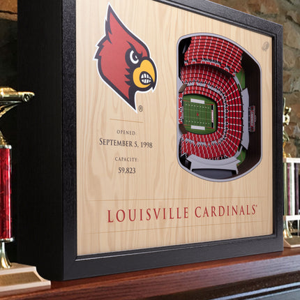 Louisville Cardinals 25-Layer StadiumViews 3D Wall Art