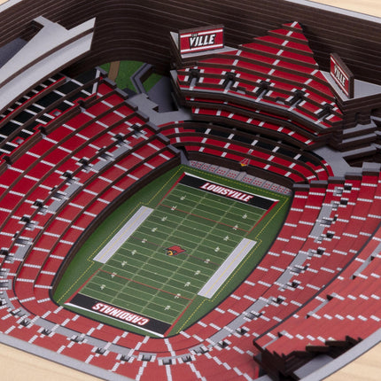 Louisville Cardinals 25-Layer StadiumViews 3D Wall Art