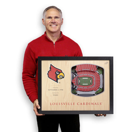 Louisville Cardinals 25-Layer StadiumViews 3D Wall Art
