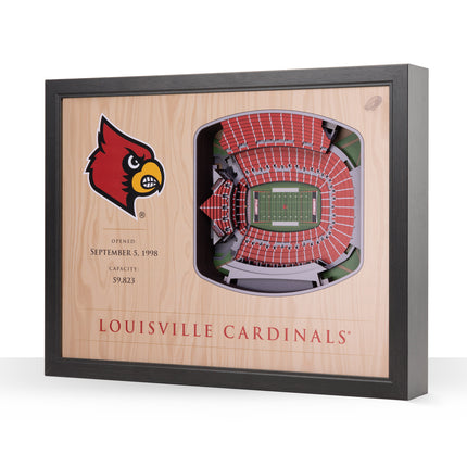 Louisville Cardinals 25-Layer StadiumViews 3D Wall Art