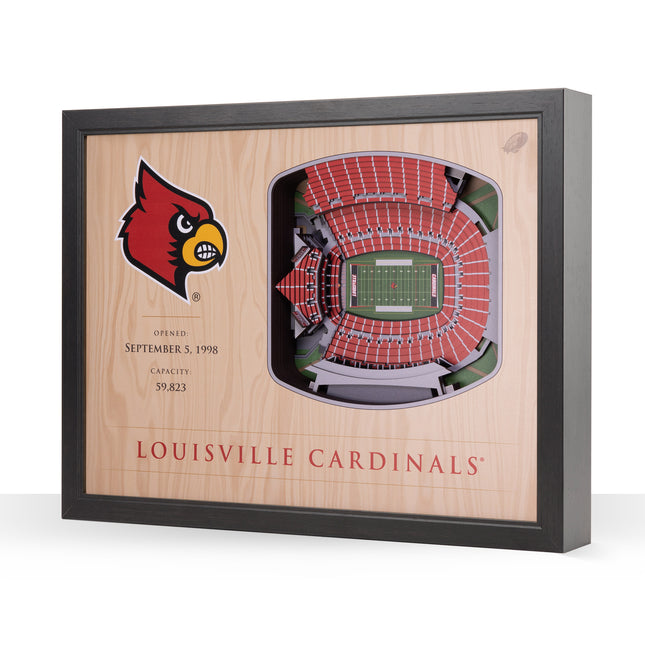 Louisville Cardinals 25-Layer StadiumViews 3D Wall Art