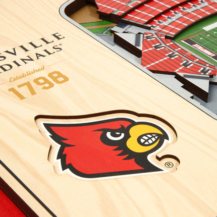 Louisville Cardinals 5-Layer 3D StadiumView Wall Art