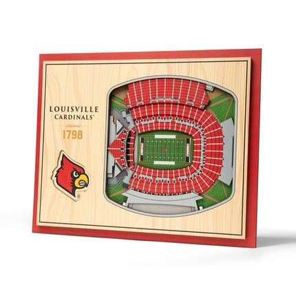 Louisville Cardinals 5-Layer 3D StadiumView Wall Art