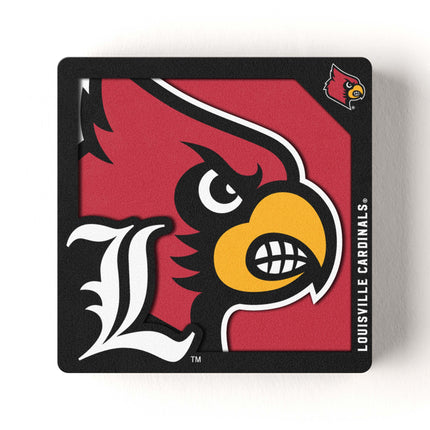 Louisville Cardinals 3D Logo Series Magnet