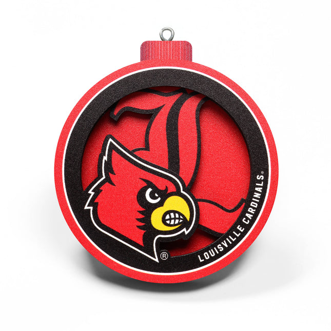 Louisville Cardinals 3D Logo Series Ornament