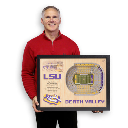 LSU  Tigers 25-Layer StadiumViews 3D Wall Art