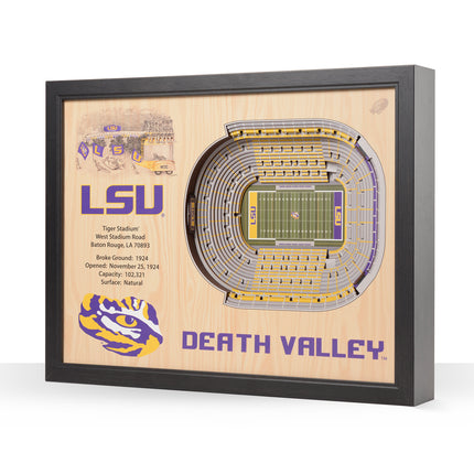 LSU  Tigers 25-Layer StadiumViews 3D Wall Art