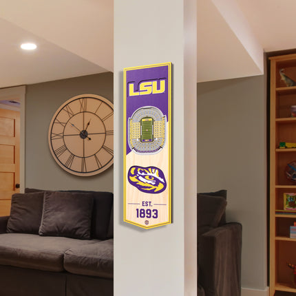 LSU Tigers 3D Stadium 6x19 Banners