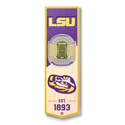 LSU Tigers 3D Stadium 6x19 Banners