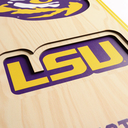LSU Tigers 8x32 3D Stadium Banner