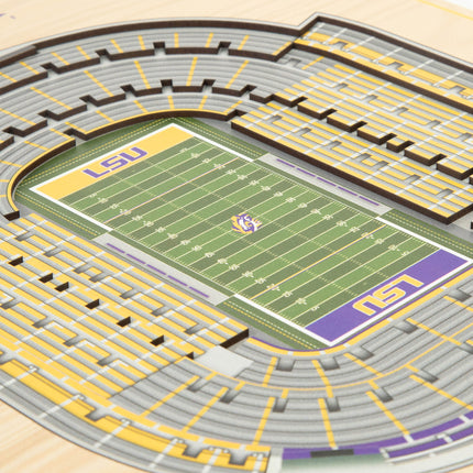 LSU Tigers 5-Layer 3D StadiumView Wall Art