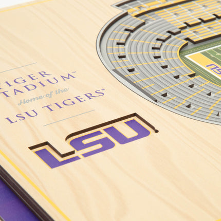 LSU Tigers 5-Layer 3D StadiumView Wall Art