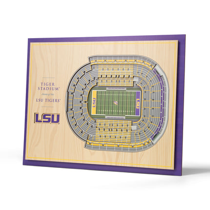 LSU Tigers 5-Layer 3D StadiumView Wall Art