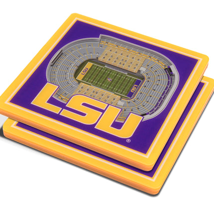 LSU Tigers 3D Stadium View Coasters