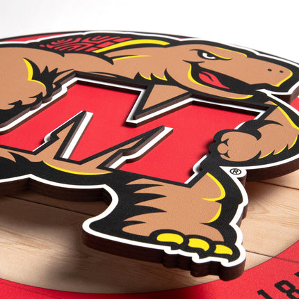 Maryland Terrapins 3DX Circle Backer Wall Art