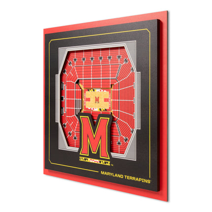Maryland Terrapins 3D StadiumView Wall Art 12x12
