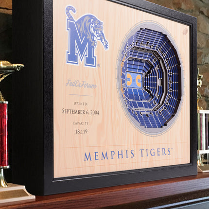 Memphis Tigers 25-Layer StadiumViews 3D Wall Art