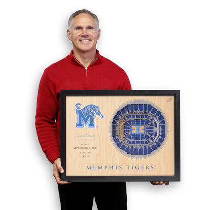 Memphis Tigers 25-Layer StadiumViews 3D Wall Art