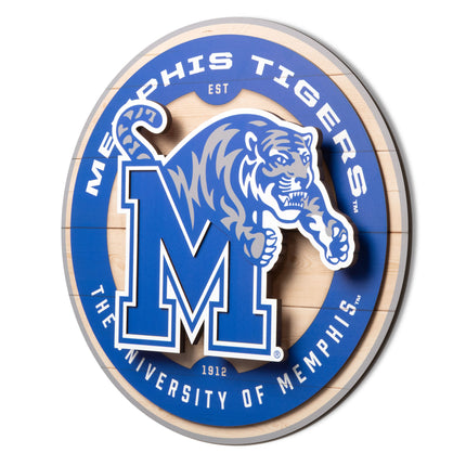 Memphis Tigers 3DX Circle Backer Wall Art
