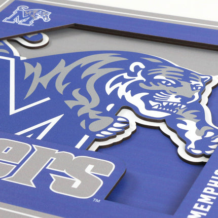 Memphis Tigers 3D Logo Series Wall Art - 12x12