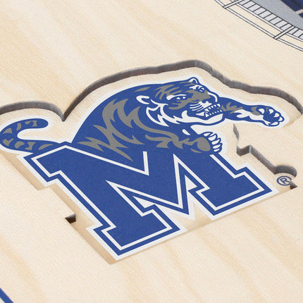 Memphis Tigers 5-Layer 3D StadiumView Wall Art