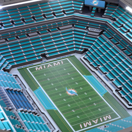 Miami Dolphins 25 Layer Stadium View Lighted End Table