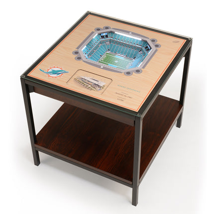 Miami Dolphins 25 Layer Stadium View Lighted End Table