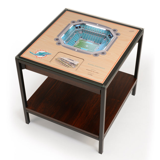 Miami Dolphins 25 Layer Stadium View Lighted End Table