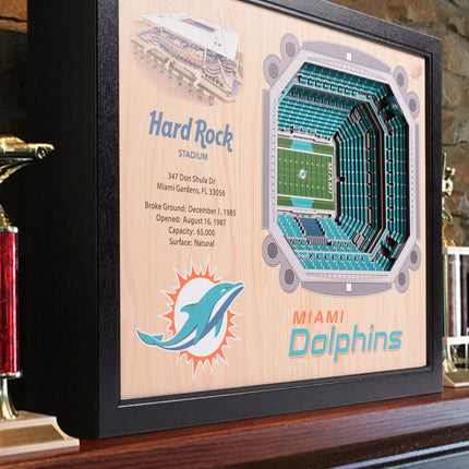 Miami Dolphins 25 Layer Stadium Art