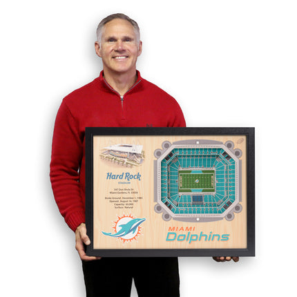 Miami Dolphins 25 Layer Stadium Art