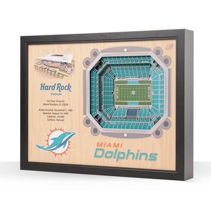 Miami Dolphins 25 Layer Stadium Art