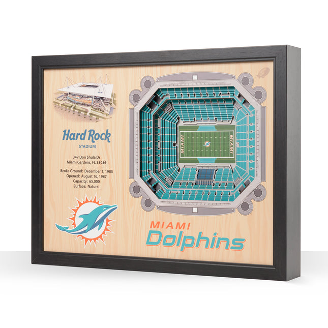 Miami Dolphins 25 Layer Stadium Art